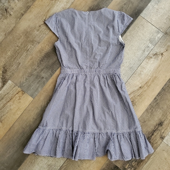 NWT J Crew Faux Wrap Gingham Poplin Minidress 4 - Picture 2 of 3